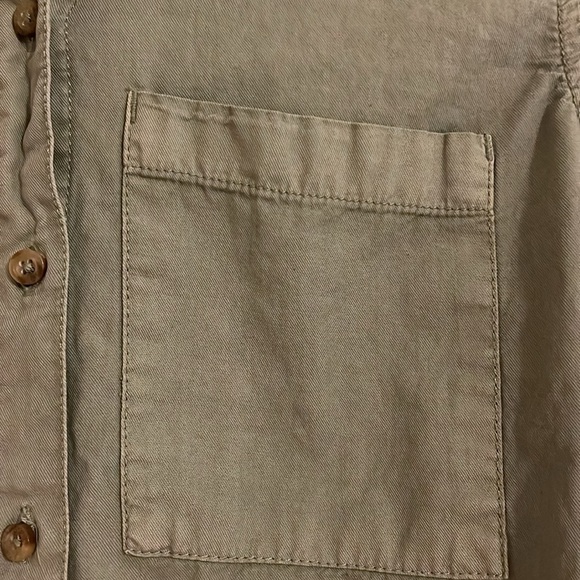 Garage Shirt‎ relaxed fit women extra small, long sleeve button up olive green - Picture 3 of 10